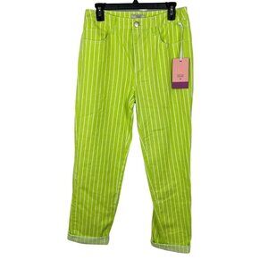 Victor Glemaud Women's Pinstripe Straight Leg Pants Size 8